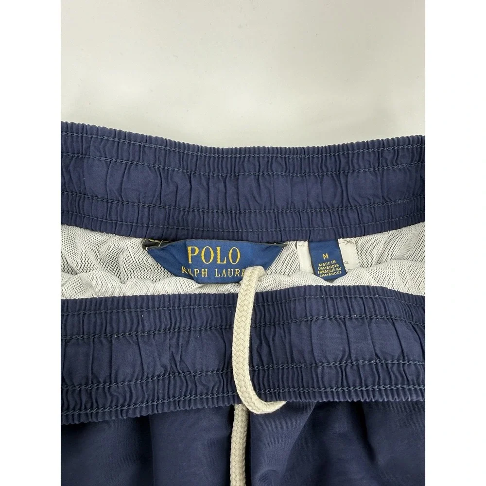 Polo Ralph Lauren Swim Shorts Men's Trunks Dark Blue Navy Pockets Sz Medium